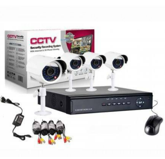 4-Channel HD CCTV Security System – IP66, Night Vision, Remote Viewing