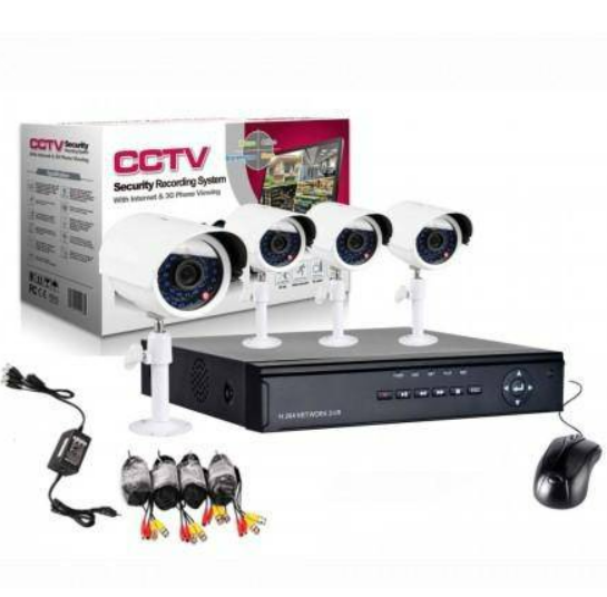 4-Channel HD CCTV Security System – IP66, Night Vision, Remote Viewing
