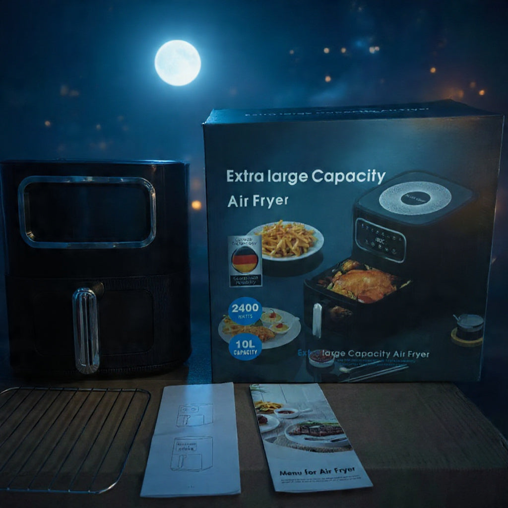 10L Visible Air Fryer – Modern Square Design