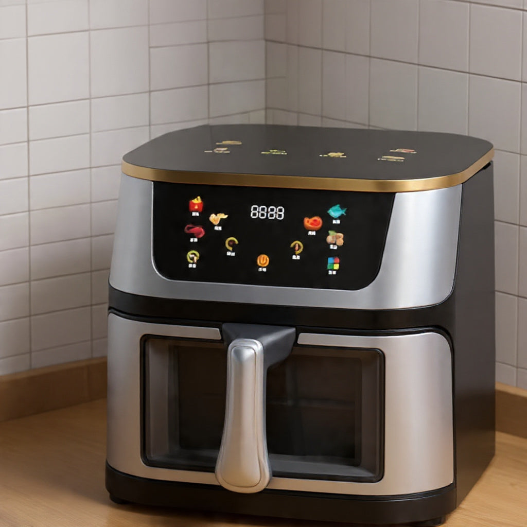 12L Digital Air Fryer – Stainless Steel, Transparent Window