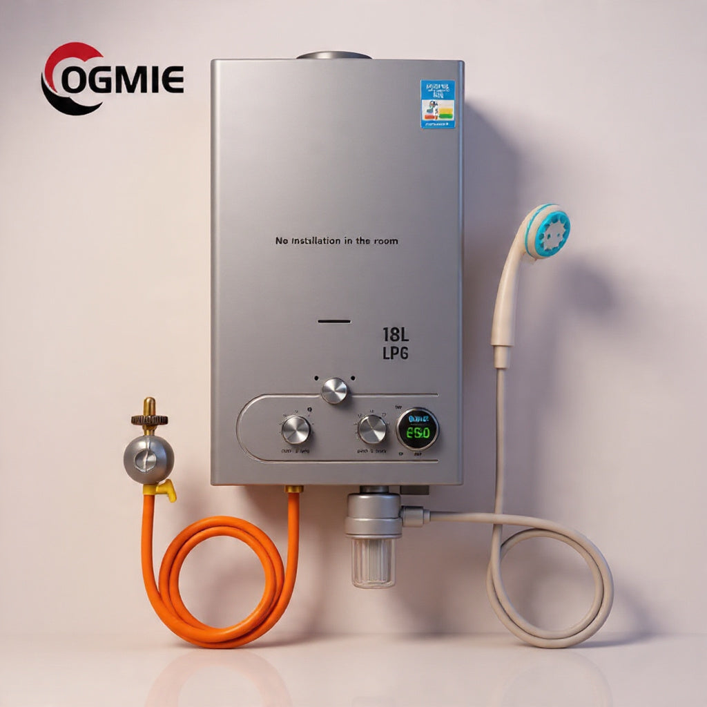 18L Tankless Gas Water Heater – CE Certified, LPG, Indoor/Outdoor