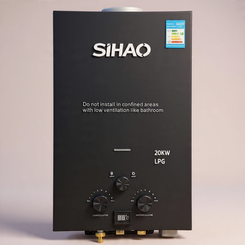 Titanium Black 10L Tankless LPG Gas Geyser