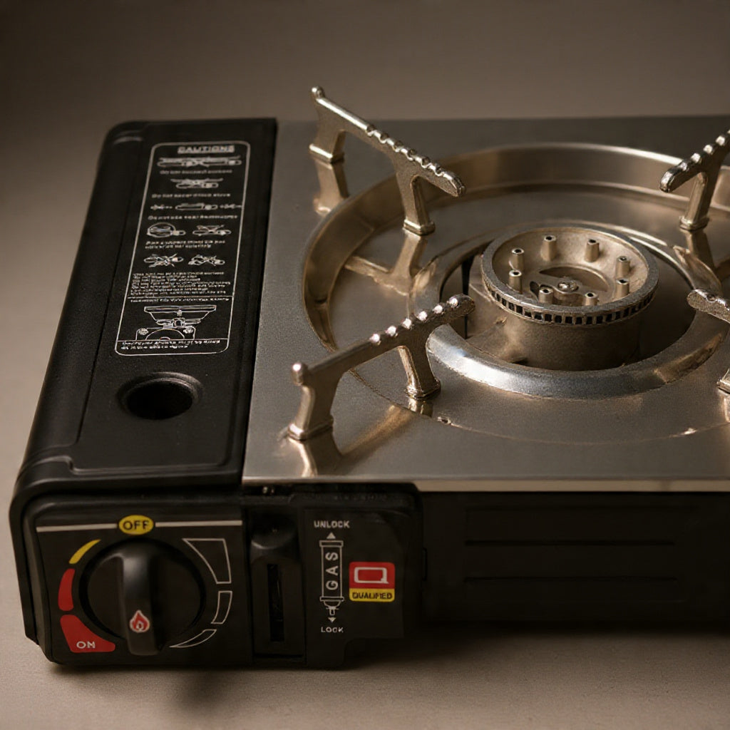 Portable Double Burner Camping Gas Stove – Outdoor & Picnic