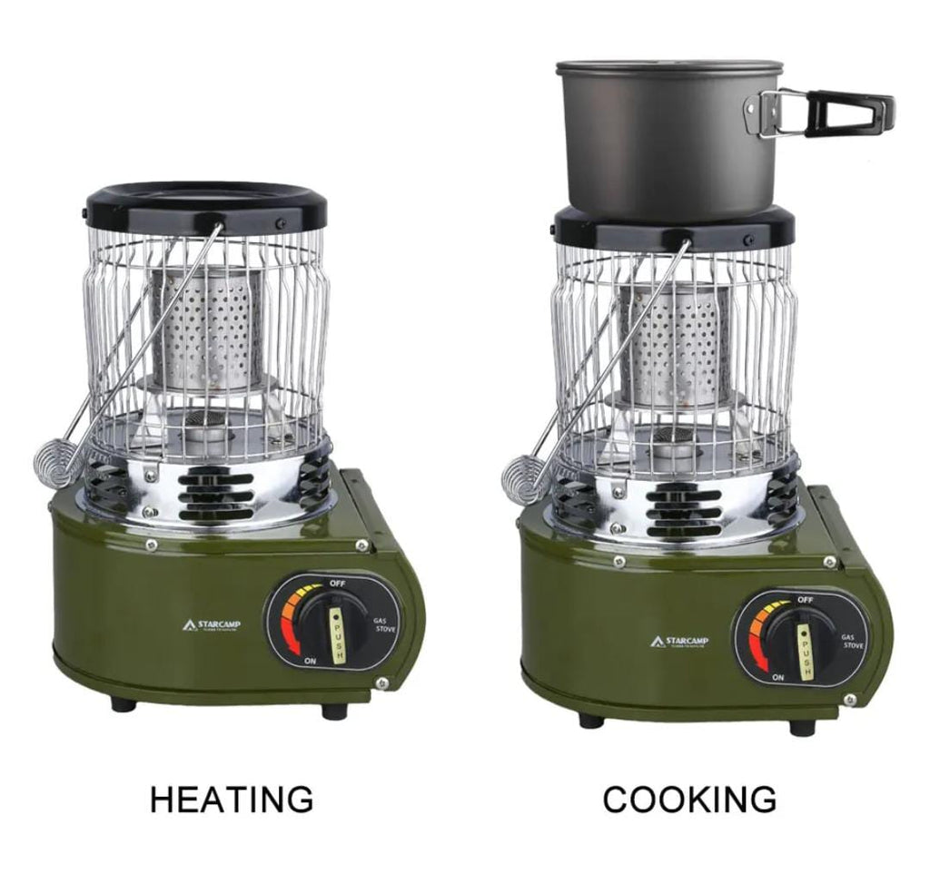 STARCAMP 2-in-1 Butane Camping Heater & Stove