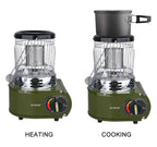 STARCAMP 2-in-1 Butane Camping Heater & Stove