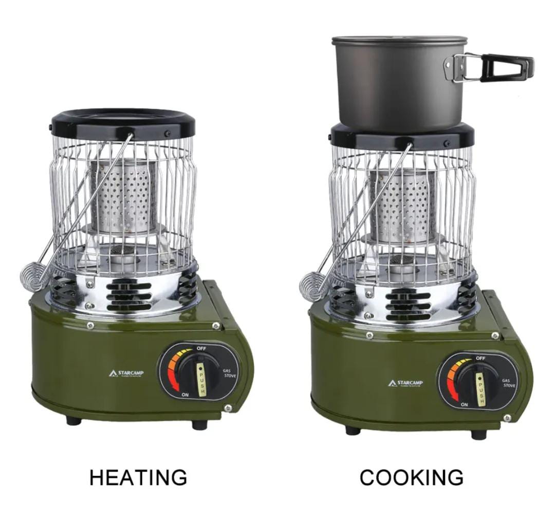 STARCAMP 2-in-1 Butane Camping Heater & Stove
