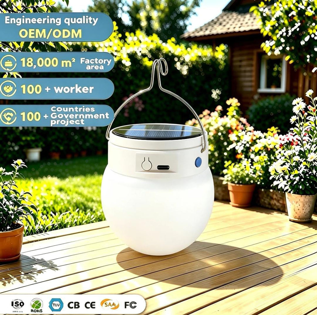 Solar Emergency LED Bulb – IP66, 72 Lamp Heads, Cold White Light