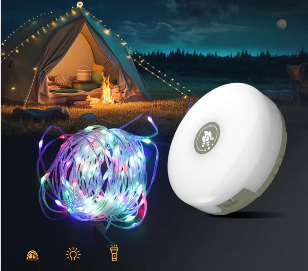 Waterproof LED Camping String Lights – Battery Powered, High Brightness