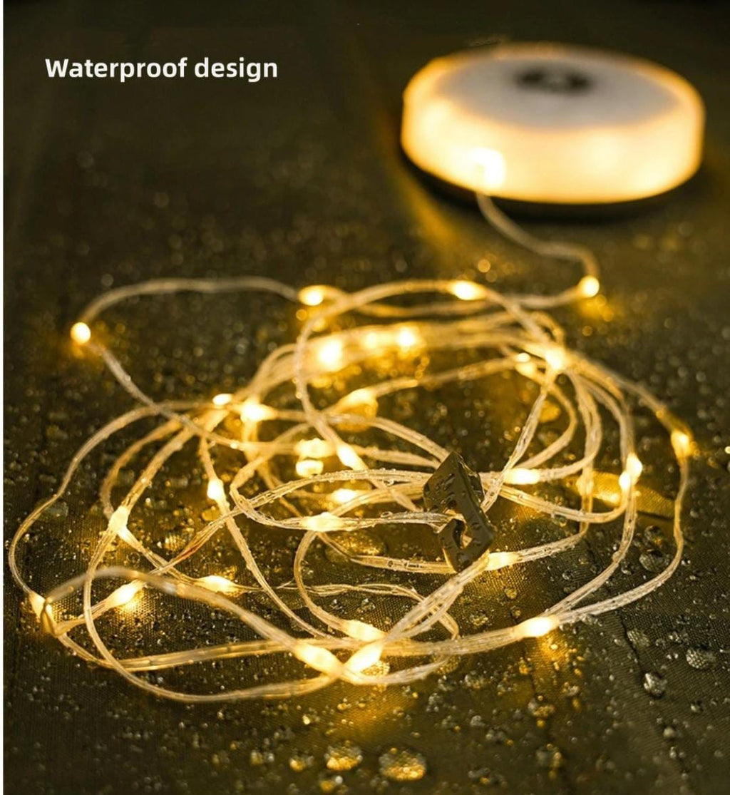 Waterproof LED Camping String Lights – Battery Powered, High Brightness