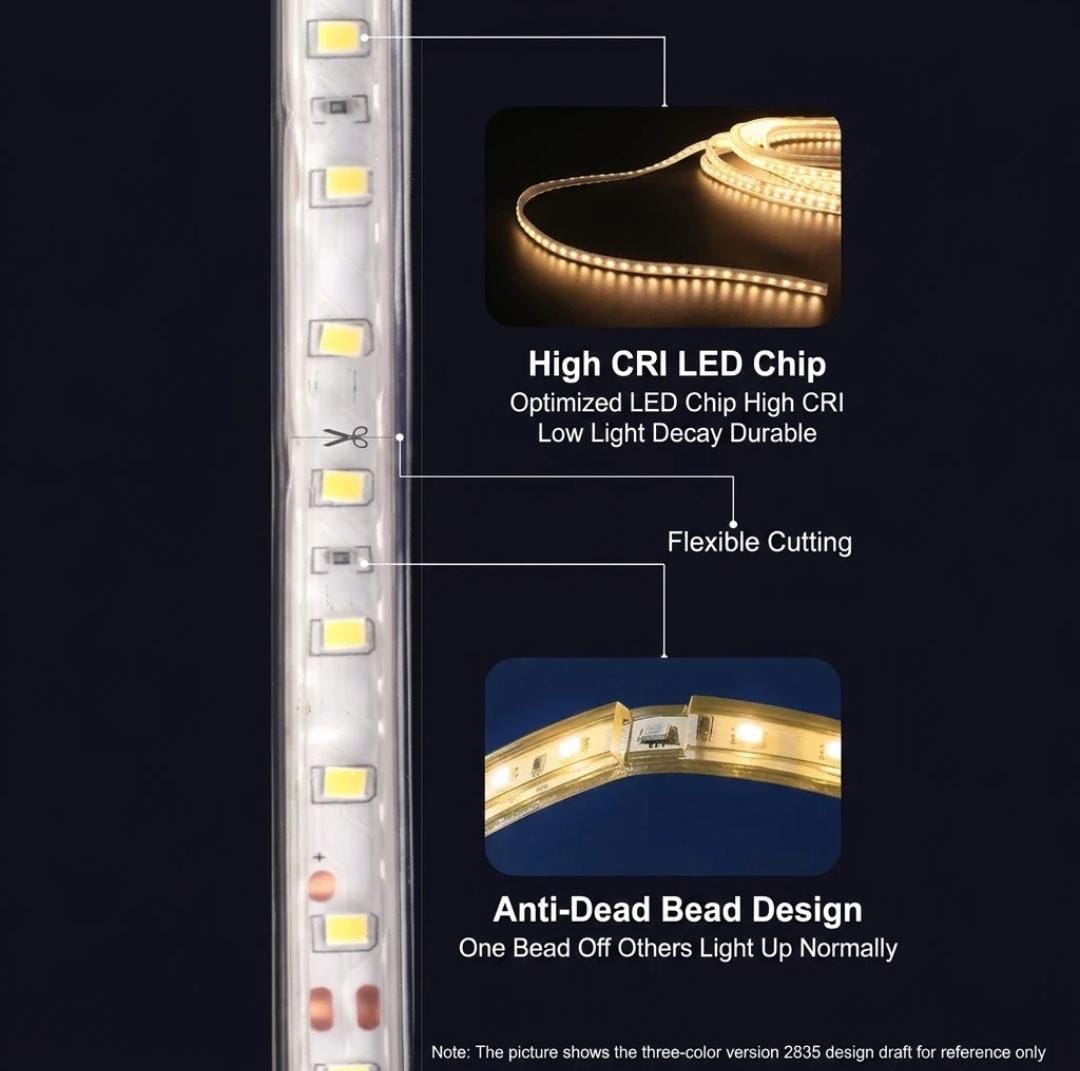 LED Solar Light Strip – Dual Colour Temp, Waterproof, Smart Control
