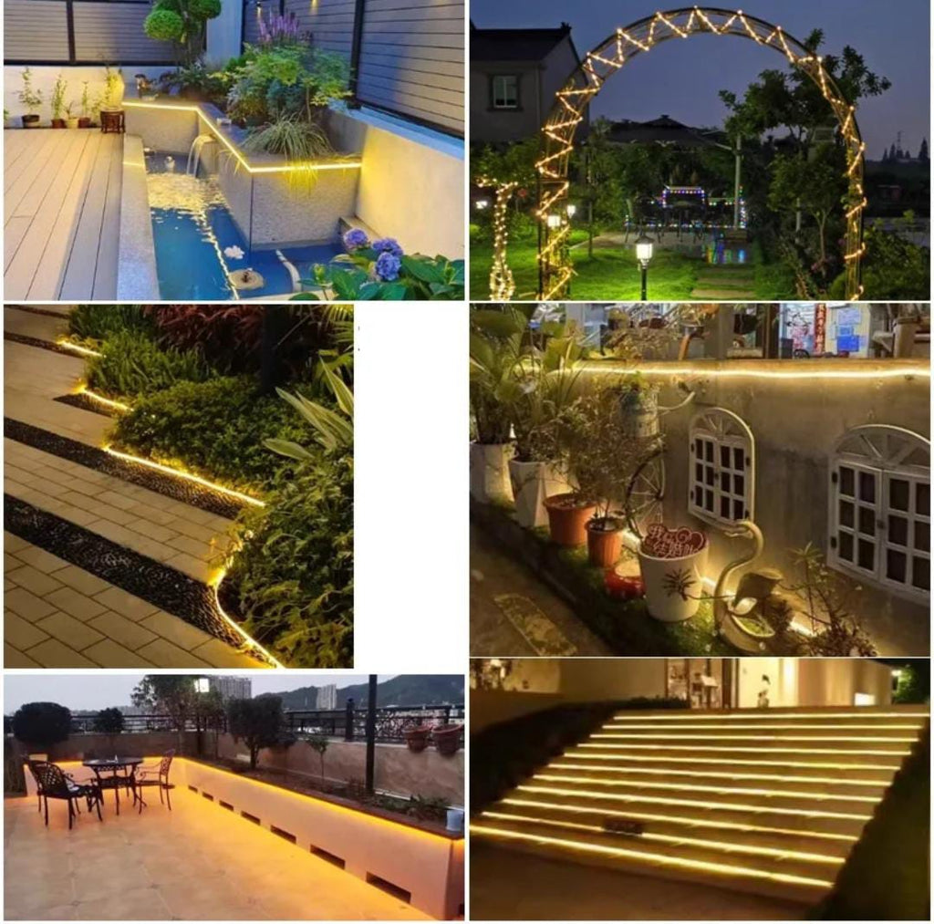 LED Solar Light Strip – Dual Colour Temp, Waterproof, Smart Control