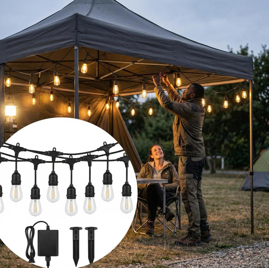 Solar S14 LED Bulb String Light – Waterproof, Remote Control, Outdoor Decor