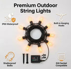 Solar S14 LED Bulb String Light – Waterproof, Remote Control, Outdoor Decor