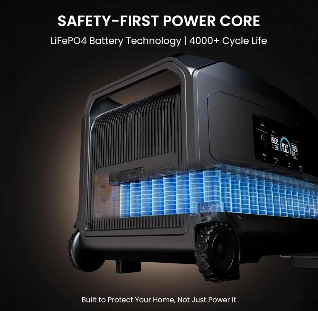 SOUOP 6000W Portable Power Station – LiFePO4, 4608Wh, Solar Generator