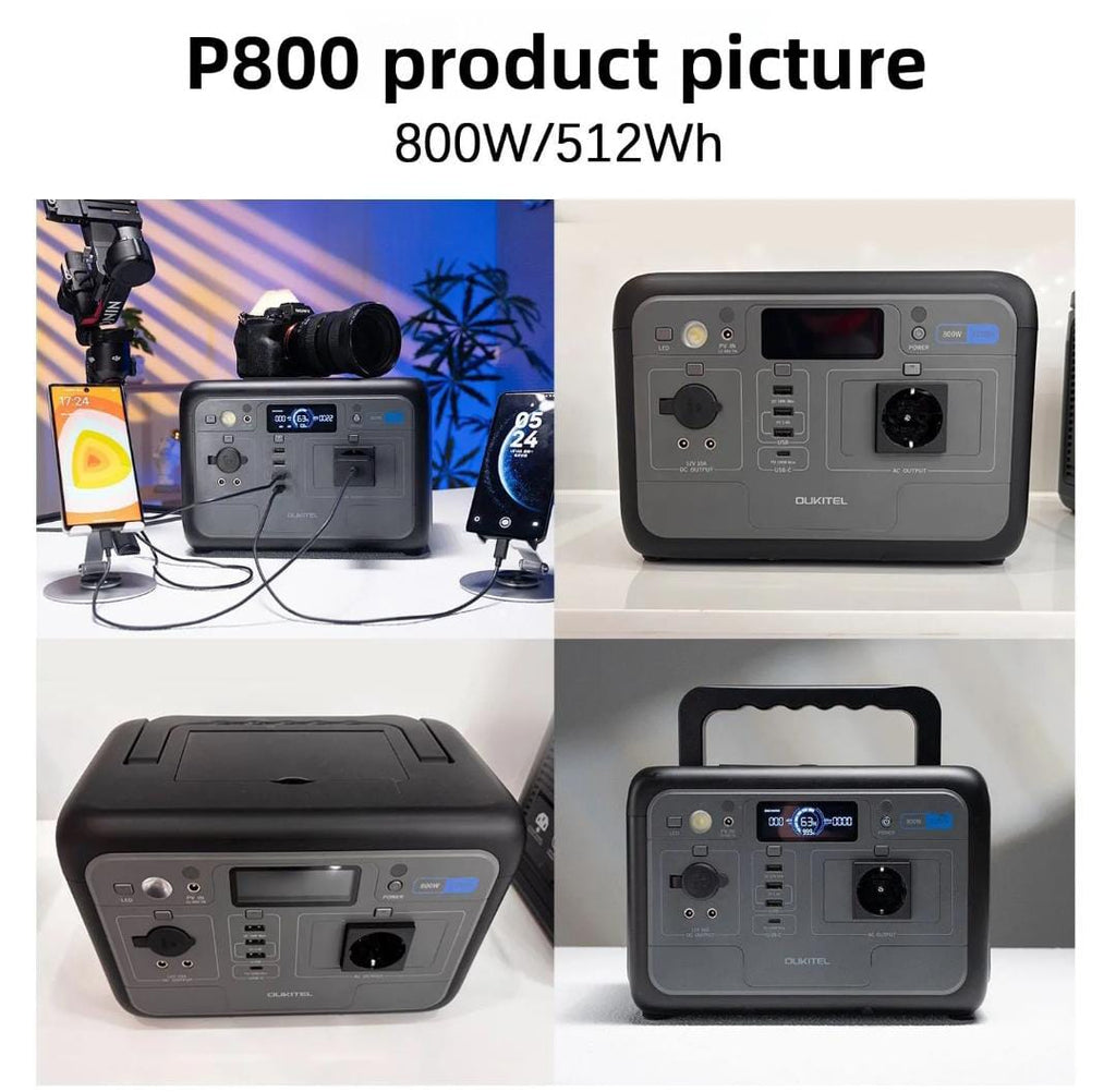 P800 Portable Power Station 800W – LiFePO4, High-Power Output