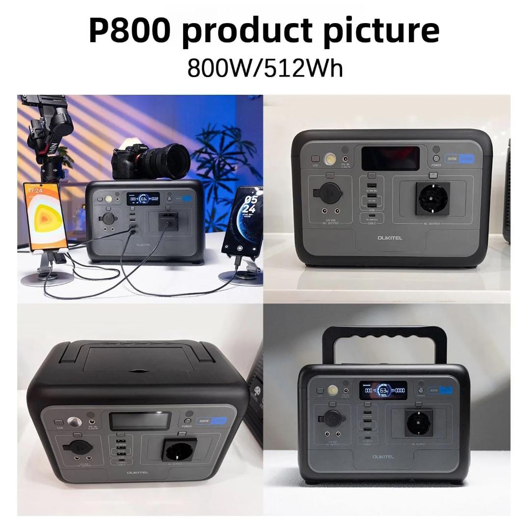 P800 Portable Power Station 800W – LiFePO4, High-Power Output