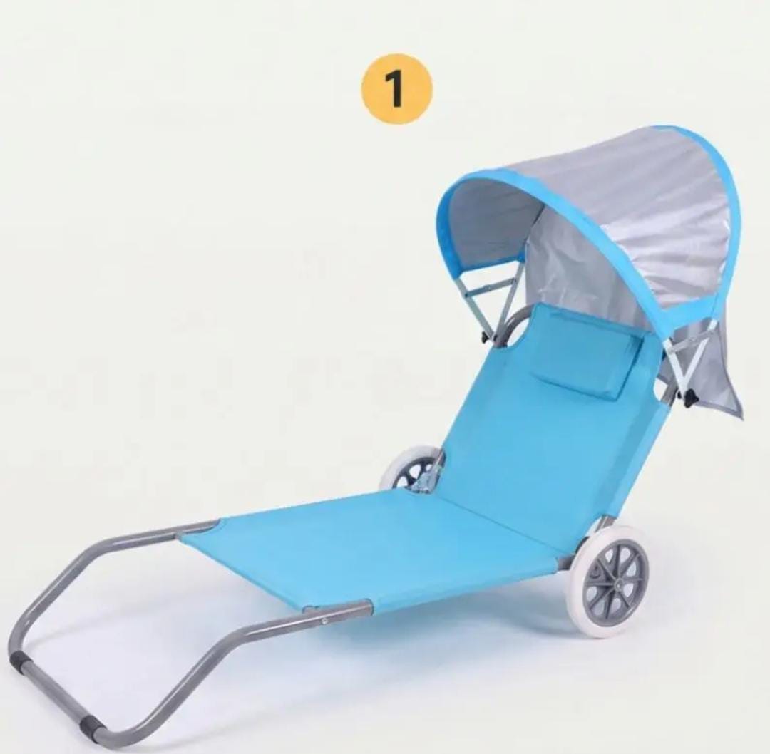 2-in-1 Convertible Folding Camp Chair & Beach Lounger