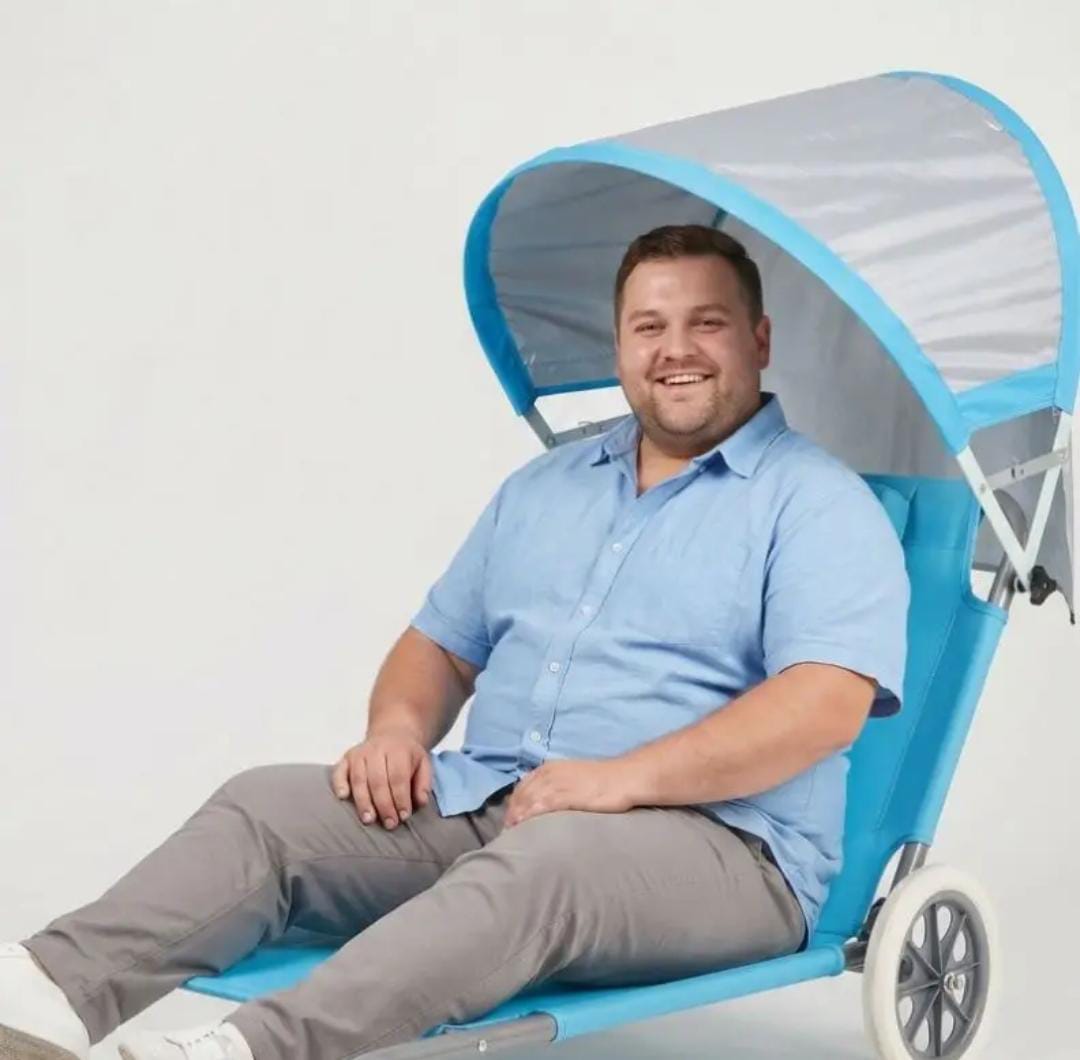 2-in-1 Convertible Folding Camp Chair & Beach Lounger