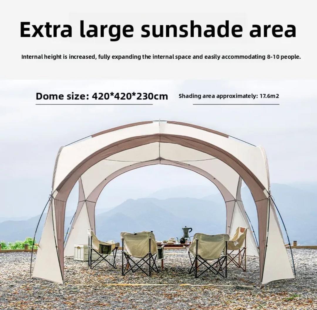 Top selling silver coating sun protection foldable dome canopy tent for outdoor team building