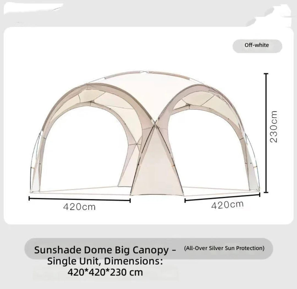 Top selling silver coating sun protection foldable dome canopy tent for outdoor team building