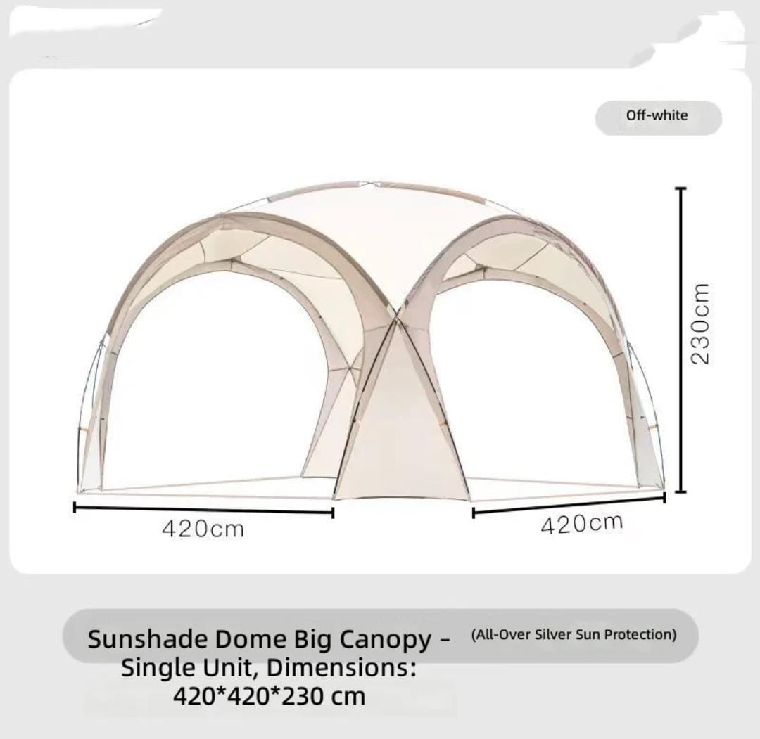 Top selling silver coating sun protection foldable dome canopy tent for outdoor team building