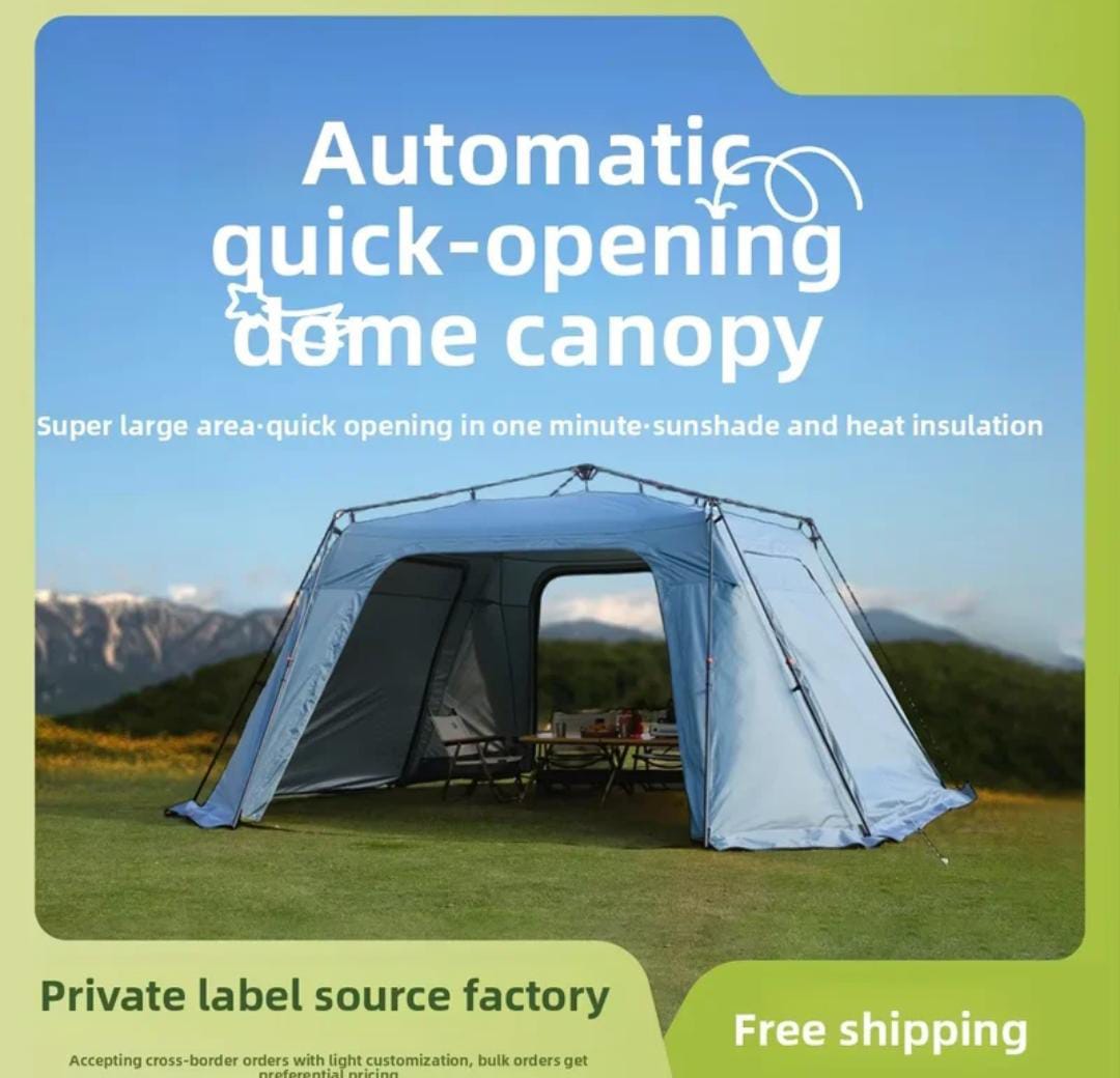 Multi scenario outdoor tent automatic setup 2000m waterproof large space summer camping sunshade pavilion