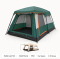 Automatic 2 room-1 hall camping tent waterproof large family outdoor pop up tent 3-12 person silver glue UV protection glamping