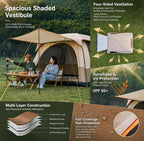 Automatic 2-Room Family Camping Tent – UV Protection