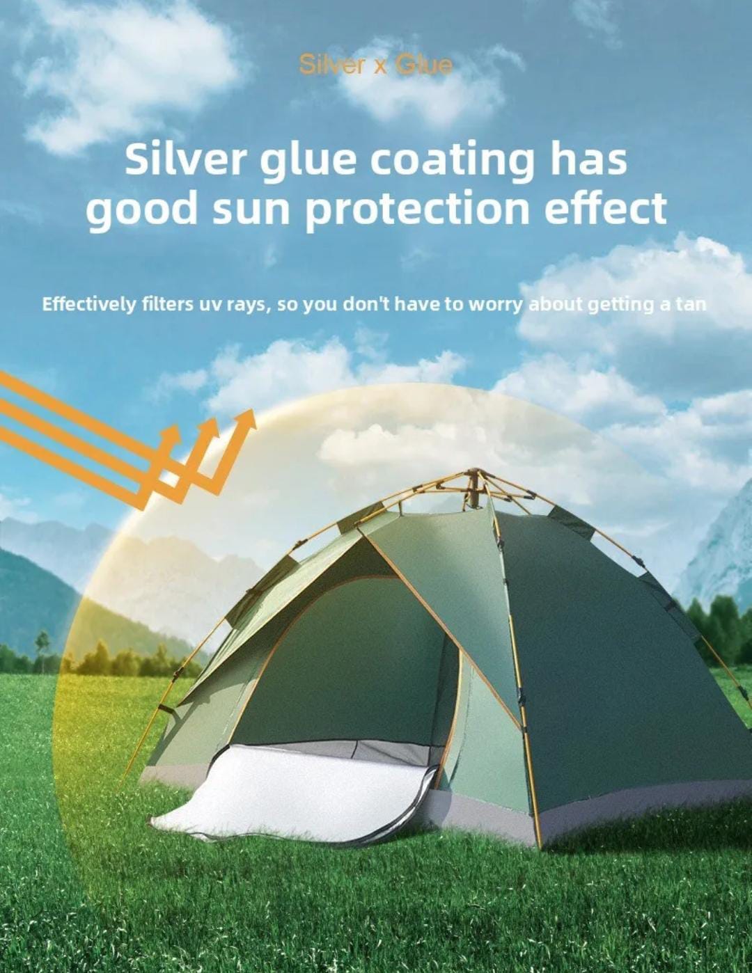 Fully automatic camping tent quick-setup beach tent water proof sun shelter and other outdoor activities