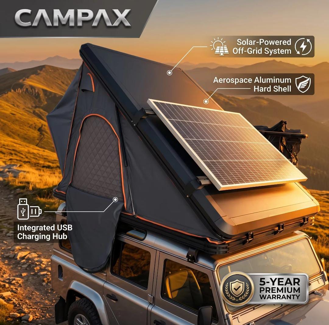 [CAMPAX] Solar double layer roof tent aviation aluminum 1-2 person UV50 one bedroom | Dachzelt