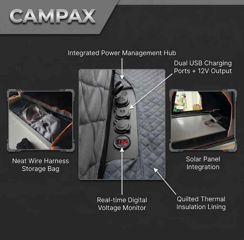 [CAMPAX] Solar double layer roof tent aviation aluminum 1-2 person UV50 one bedroom | Dachzelt