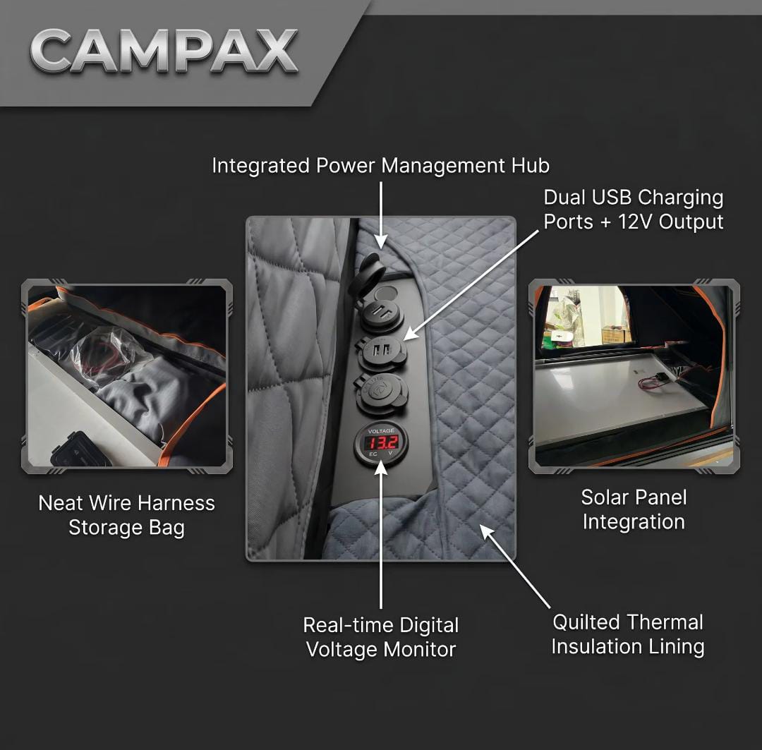 [CAMPAX] Solar double layer roof tent aviation aluminum 1-2 person UV50 one bedroom | Dachzelt