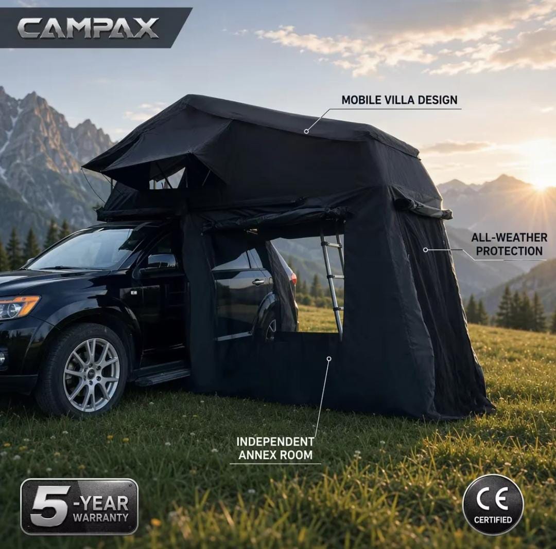 [CAMPAX] Double layer hydraulic rooftop tent 3-5 person 280G Oxford PU3000m 4-season | Decgzelt