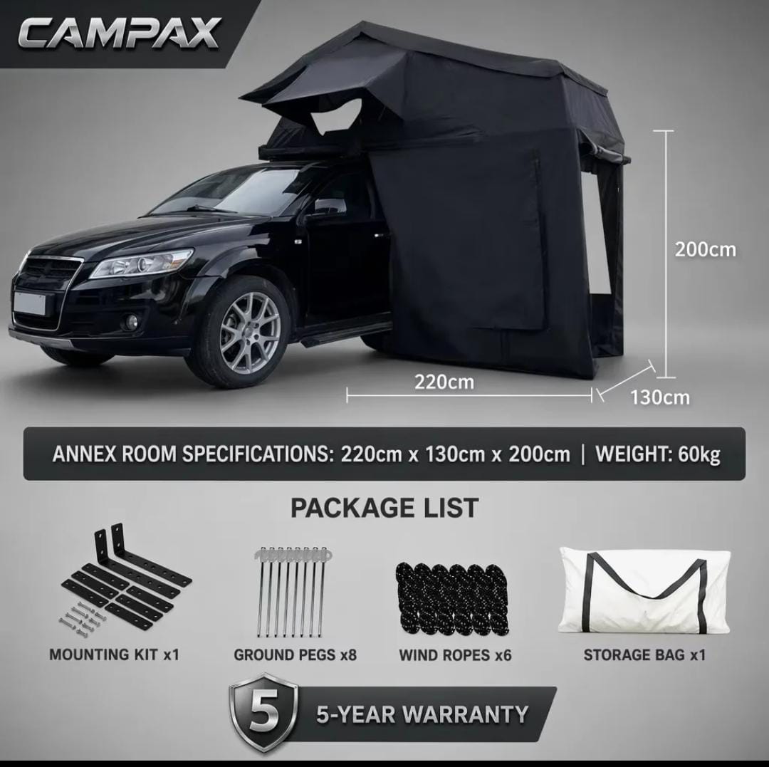 [CAMPAX] Double layer hydraulic rooftop tent 3-5 person 280G Oxford PU3000m 4-season | Decgzelt