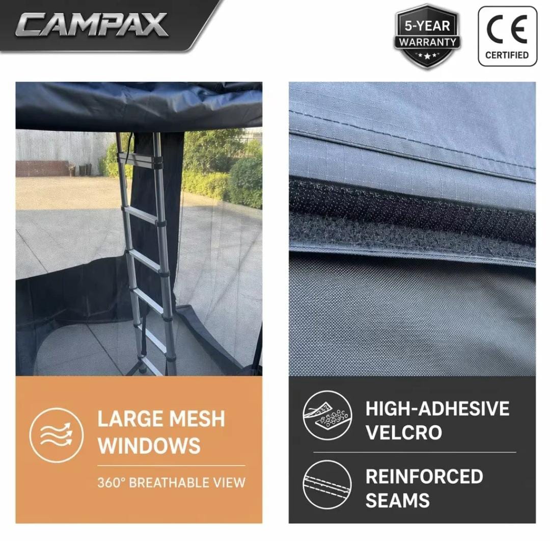 [CAMPAX] Double layer hydraulic rooftop tent 3-5 person 280G Oxford PU3000m 4-season | Decgzelt