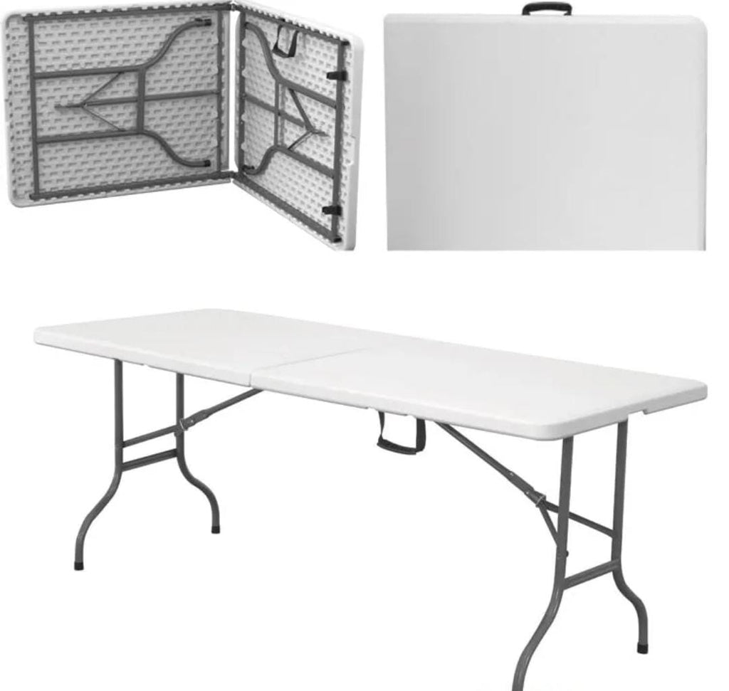 6ft 1.8m folding heavy duty catering outdoor trestle party portable plastic folding table