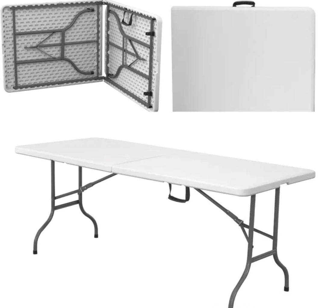 6ft 1.8m folding heavy duty catering outdoor trestle party portable plastic folding table