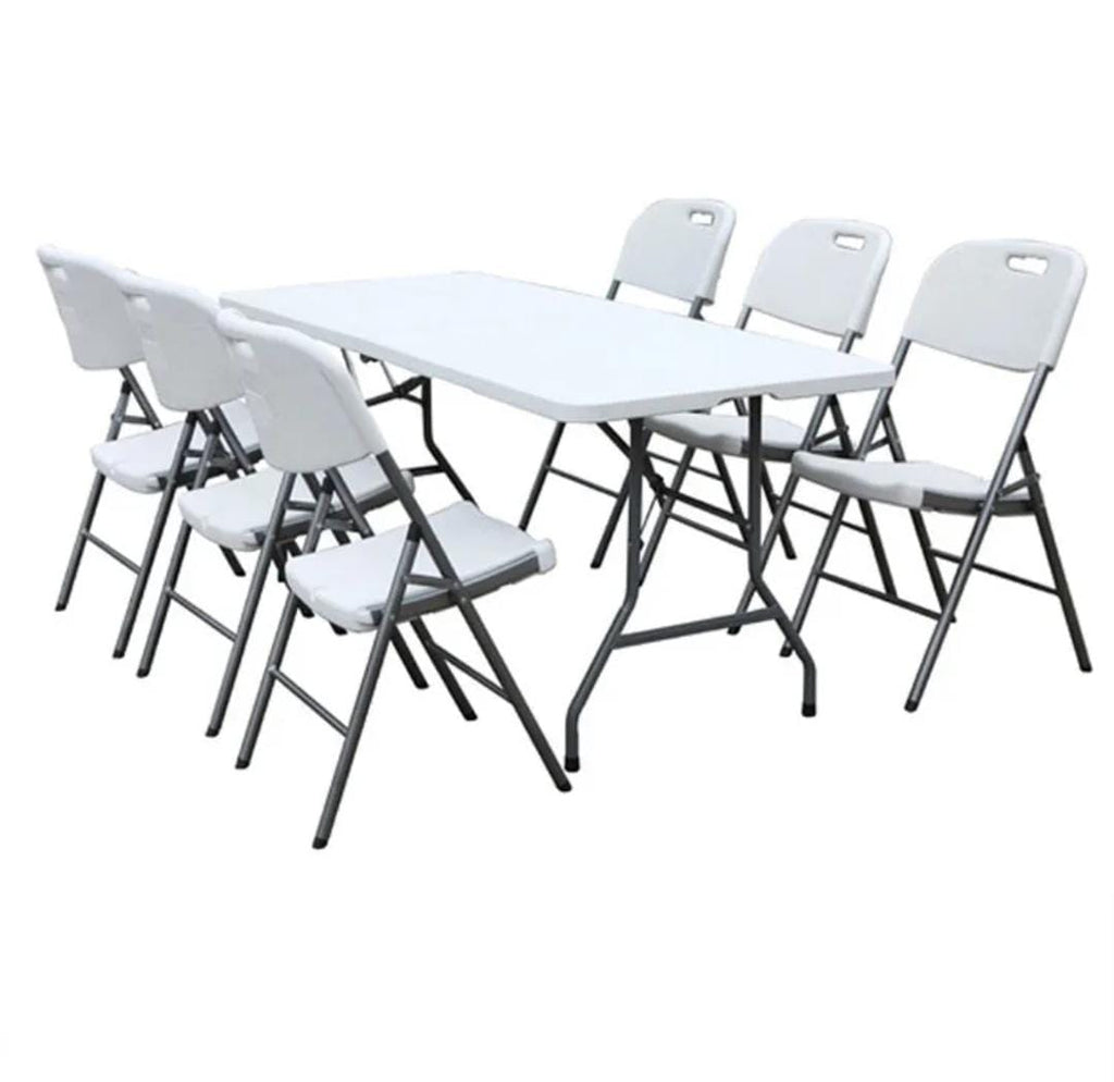 6ft 1.8m folding heavy duty catering outdoor trestle party portable plastic folding table