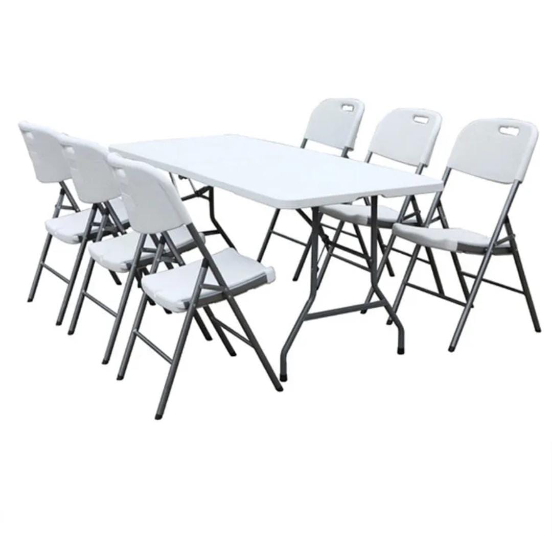 6ft 1.8m folding heavy duty catering outdoor trestle party portable plastic folding table