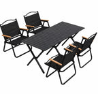 Portable Folding Camping Table & 4 Chair Set