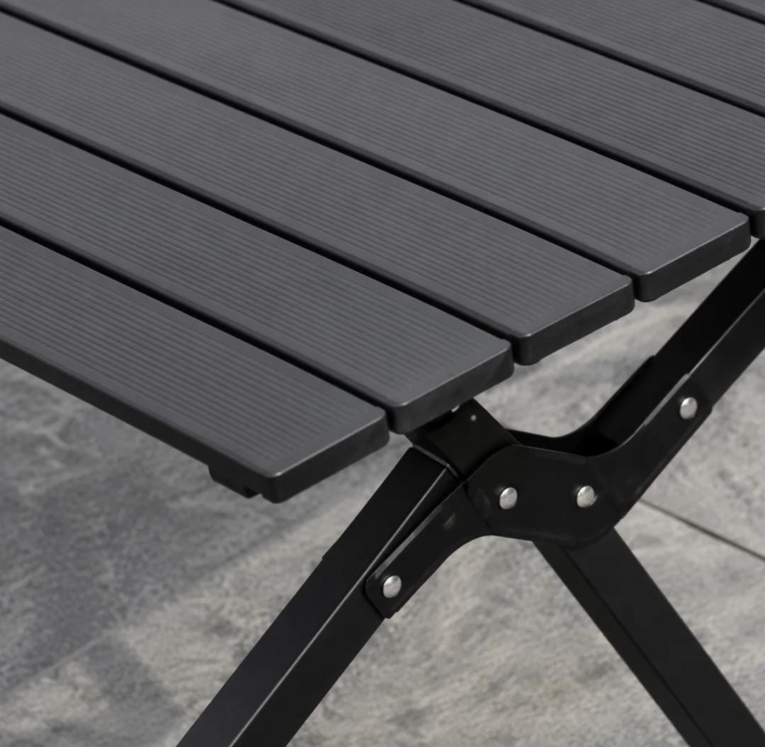 Portable folding camping table with 4 chairs set aluminum lightweight outdoor picnic BBQ  equipment foldable compact