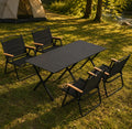 Portable Folding Camping Table & 4 Chair Set