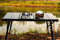Aluminium Folding Picnic Table with Mesh Basket & BBQ Stove