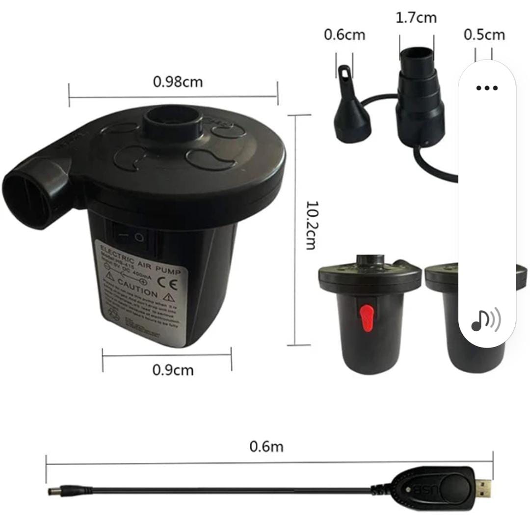 USB rechargeable electric air pump
