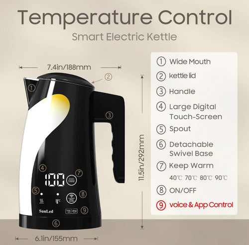 1.5L Smart Alexa Kettle Wi-Fi enabled