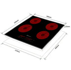 Smart 4 Burner Ceramic Countertop Electric Stove Wi-Fi Enabled