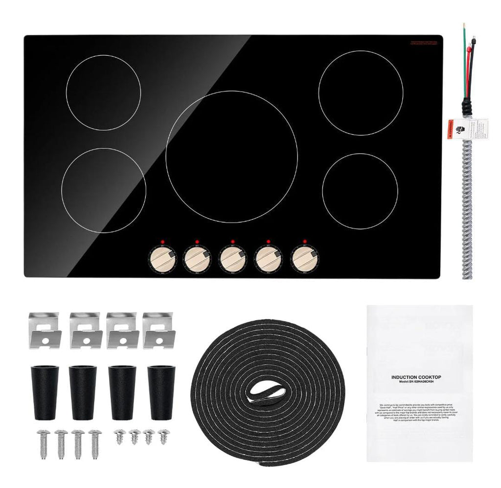 9200W Smart 5 Burner Ceramic Countertop Electric Stove