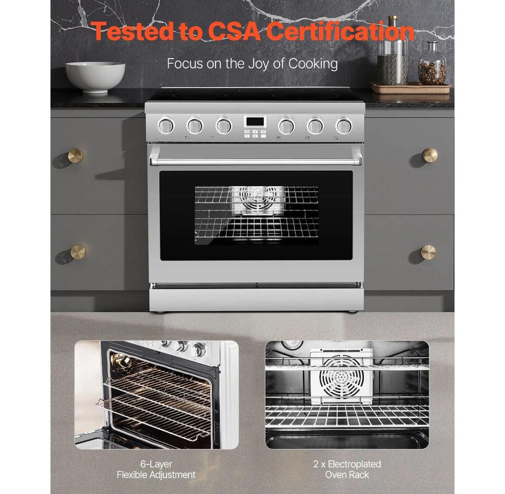 Smart Freestanding 5 Burner Digital Display Ceramic countertop Electric Stove