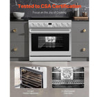 Smart Freestanding 5 Burner Digital Display Ceramic countertop Electric Stove