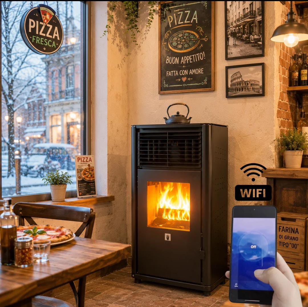 Smart Dual Mode Pellet Wood Burner Stove Wi-Fi Enabled
